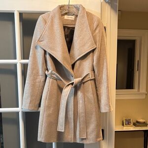Calvin Klein Women's Beige Wool Coat